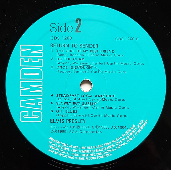 Elvis Presley - Return To Sender - Used Vinyl Record image 4