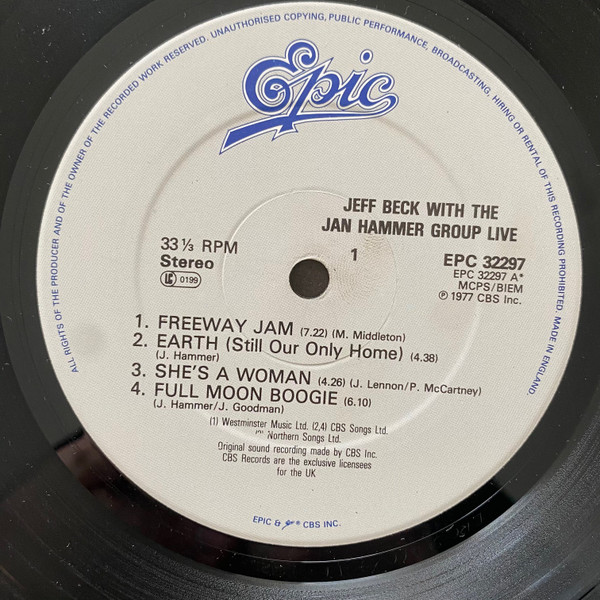 Jeff Beck - Live - Used Vinyl Record image 6