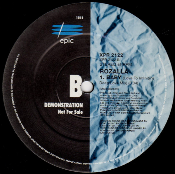 Rozalla - Baby - Used Vinyl Record 12" image 4