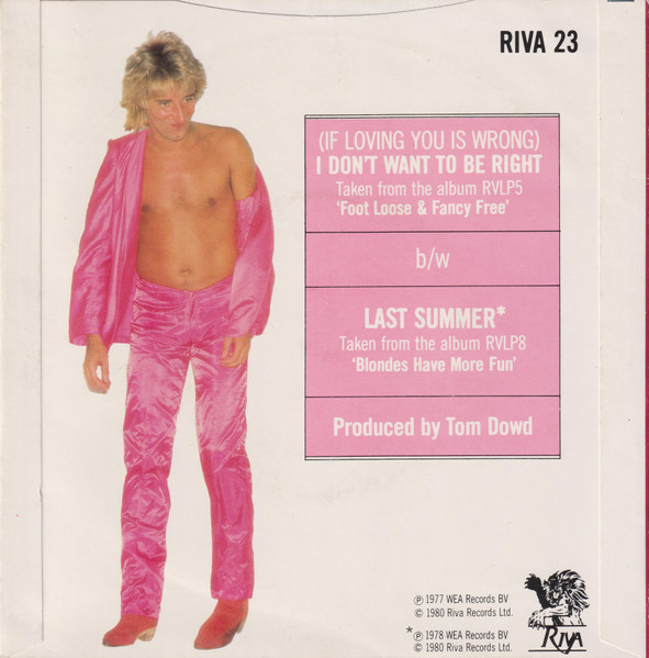 Rod Stewart - (If Loving You Is Wrong) I Don't Want To Be Right - Use image 2