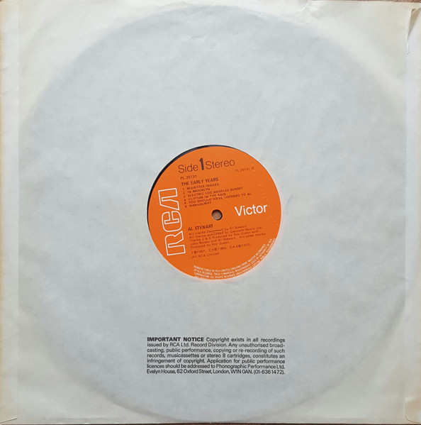 Al Stewart - Early Years - Used Vinyl Record image 10