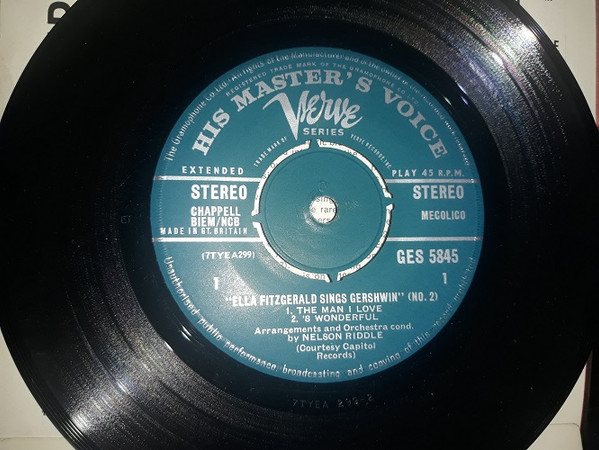 Ella Fitzgerald - Sings Gershwin No.2 - Used Vinyl Record 7" image 3