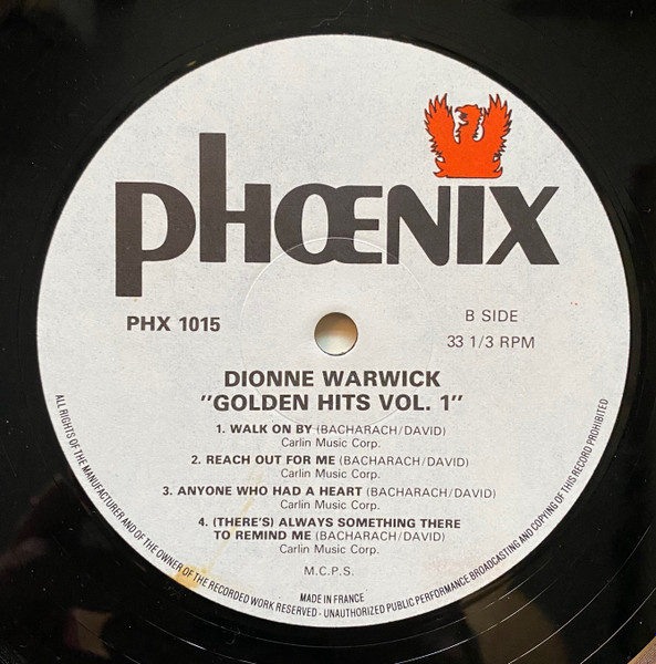 Dionne Warwick - Golden Hits Part One - Used Vinyl Record image 3