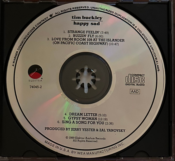 Tim Buckley - Happy Sad - Used CD image 2