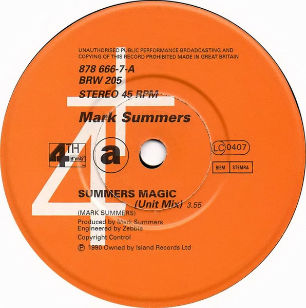 Mark Summers - Summers Magic - Used Vinyl Record 7" image 3