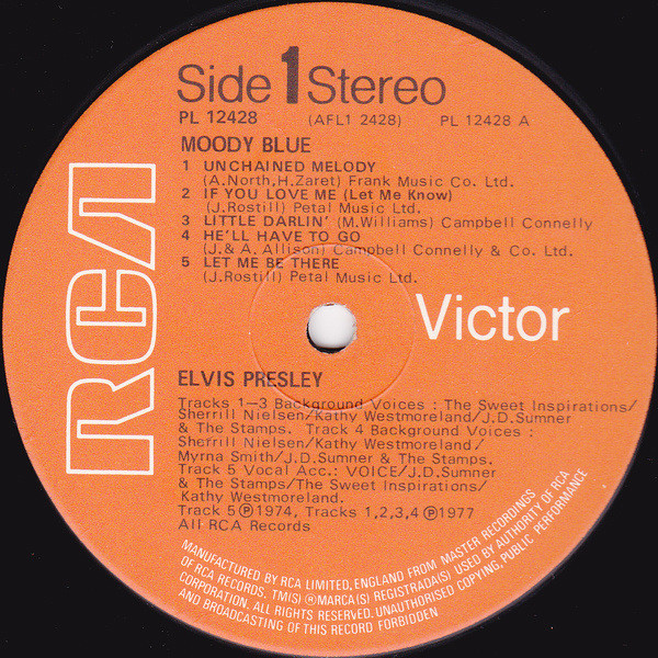 Elvis Presley - Moody Blue - Used Vinyl Record image 3