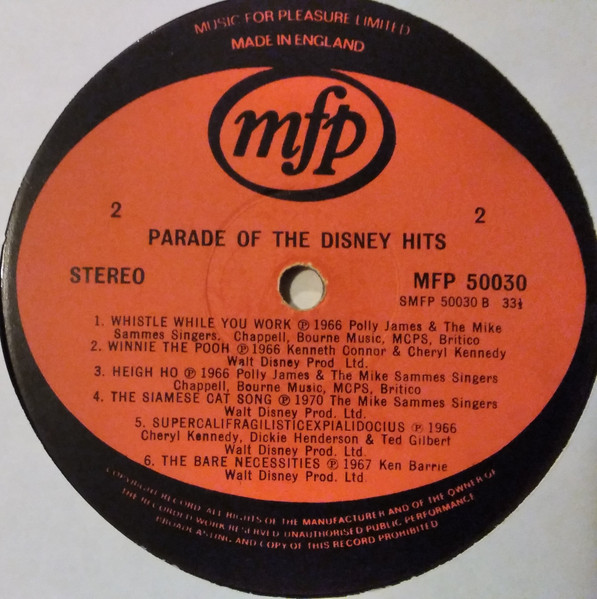 Various - Parade Of Disney Hits - Used Vinyl Record image 4