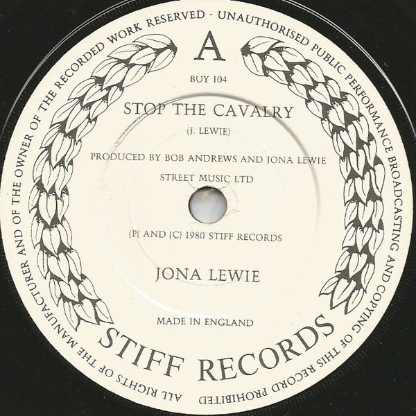Jona Lewie - Stop The Cavalry - Used Vinyl Record 7" image 3