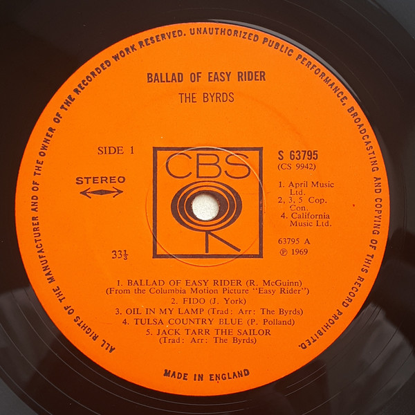 Byrds - Ballad Of Easy Rider - Used Vinyl Record image 3