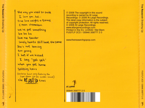 Research - Breaking Up - Used CD image 2