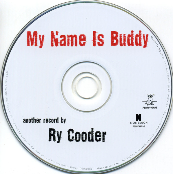 Ry Cooder - My Name Is Buddy - Used CD image 4