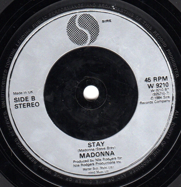 Madonna - Like A Virgin / Stay - Used Vinyl Record 7" image 4