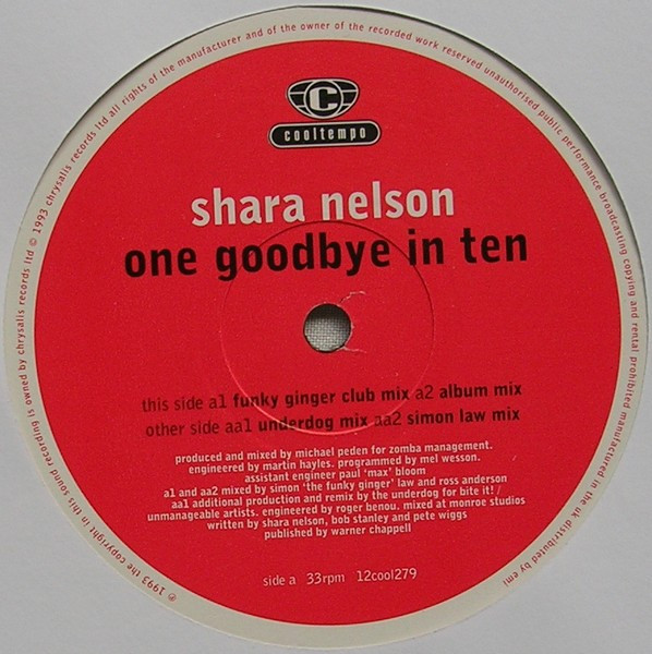 Shara Nelson - One Goodbye In Ten - Used Vinyl Record 12" image 4