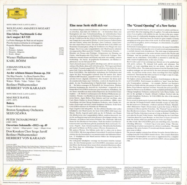 Wolfgang Amadeus Moz - Eine Kleine Nachtmusik / An Der Schonen, Blaue image 2