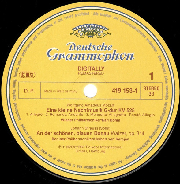 Wolfgang Amadeus Moz - Eine Kleine Nachtmusik / An Der Schonen, Blaue image 3