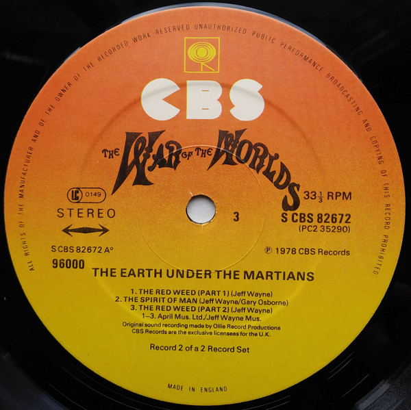 Jeff Wayne - 's Musical Version Of The War Of The Worlds - Used Vinyl image 4