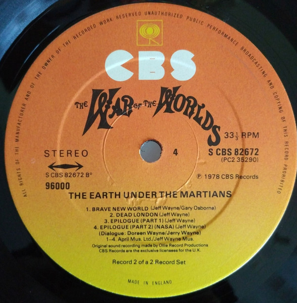 Jeff Wayne - 's Musical Version Of The War Of The Worlds - Used Vinyl image 5