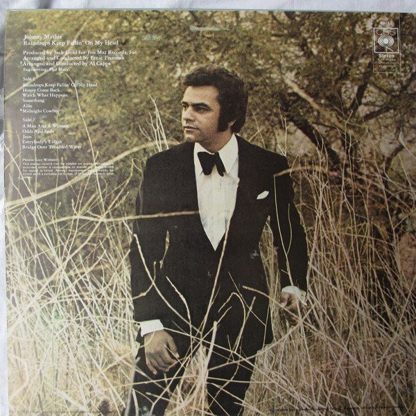 Johnny Mathis - Raindrops Keep Fallin' On My Head - Used Vinyl Record image 2