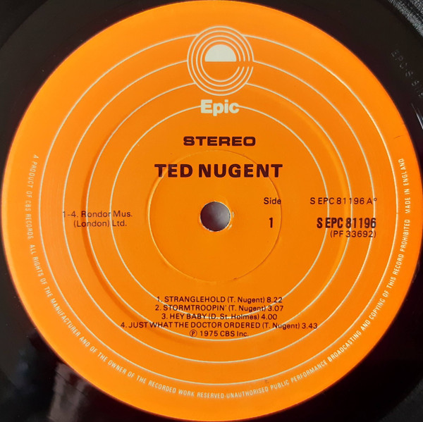 Ted Nugent - Used Vinyl Record image 3