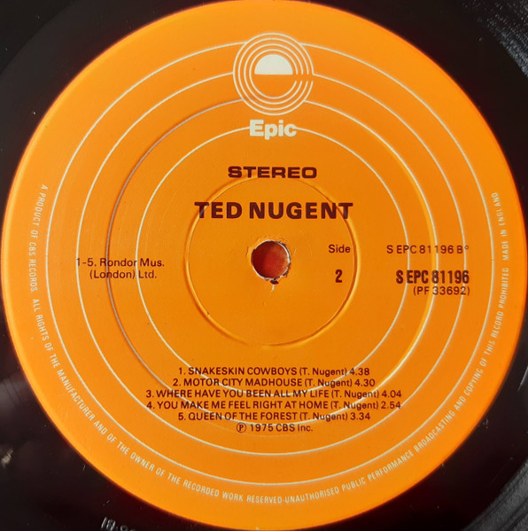 Ted Nugent - Used Vinyl Record image 4