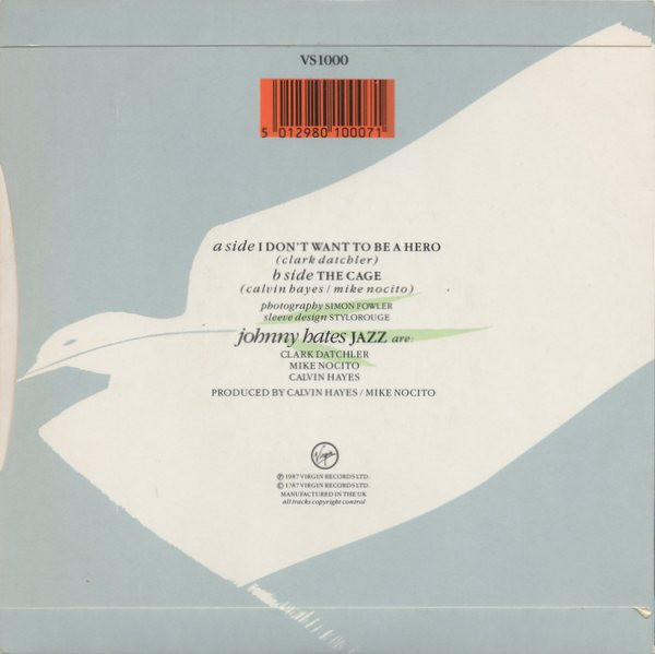 Johnny Hates Jazz - I Don't Want To Be A Hero - Used Vinyl Record 7" image 2