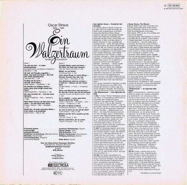 Oscar Straus - Ein Walzertraum (Großer Querschnitt) - Used Vinyl Rec image 2