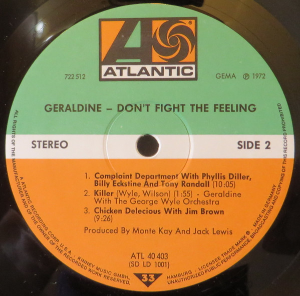 Geraldine - Don't Fight The Feeling - Used Vinyl Record image 4