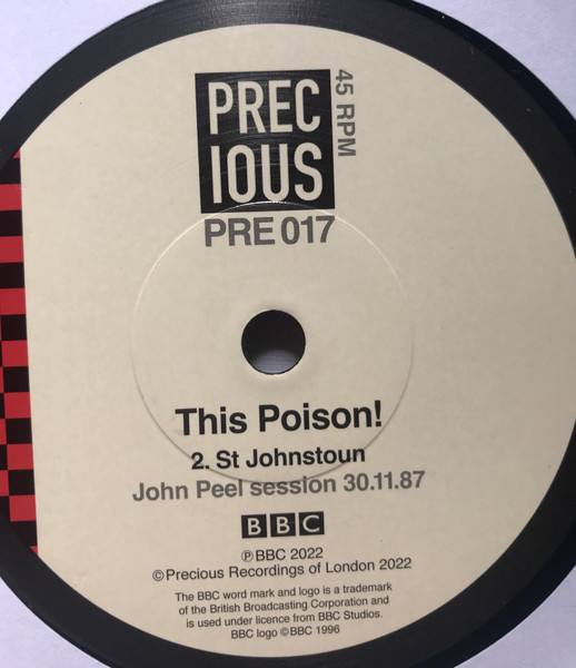 This Poison! - John Peel Session 30.11.87 - Vinyl Record 7" image 4