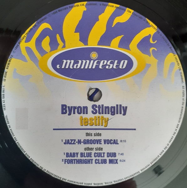 Byron Stingily - Testify - Used Vinyl Record 12" image 3