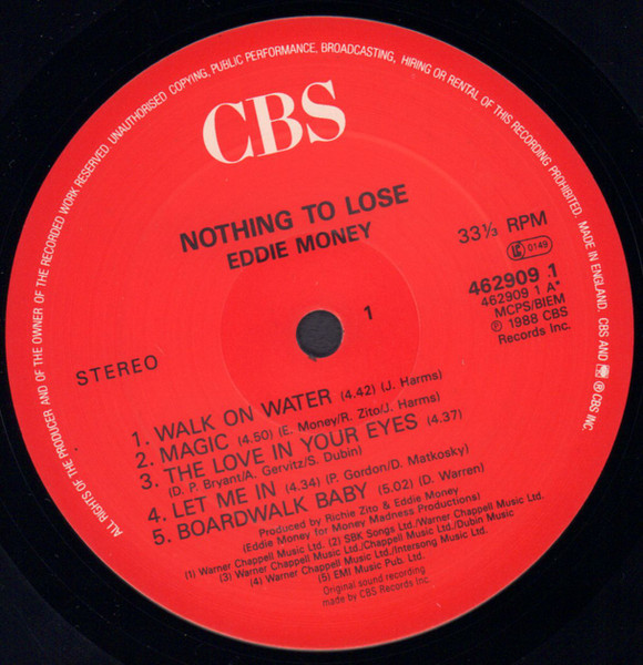 Eddie Money - Nothing To Lose - Used Vinyl Record image 3