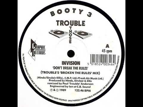 Invision - Don't Break The Rules - Used Vinyl Record 7" image 1