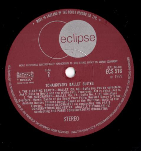 Pyotr Ilyich Tchaiko - Ballet Suites - Used Vinyl Record image 2