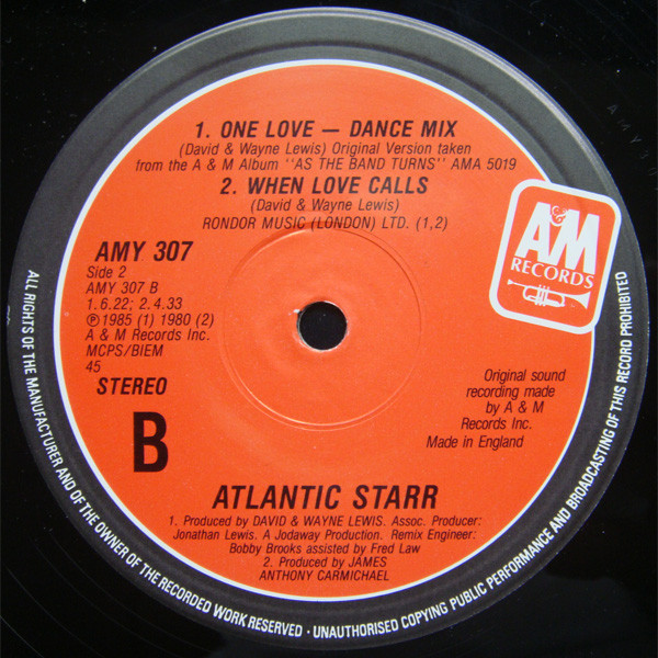 Atlantic Starr - Secret Lovers - Used Vinyl Record 12" image 4
