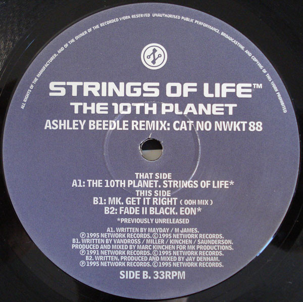 10th Planet - Strings Of Life (Ashley Beedle Remix) - Used Vinyl Record image 3