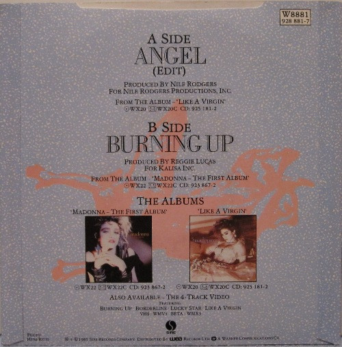 Madonna - Angel - Used Vinyl Record 7" image 2