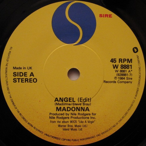 Madonna - Angel - Used Vinyl Record 7" image 3