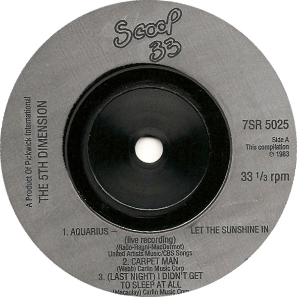 Fifth Dimension - Fifth Dimension - Used Vinyl Record 7" image 3