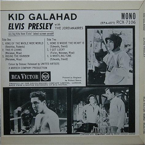 Elvis Presley - Kid Galahad - Used Vinyl Record 7" image 2