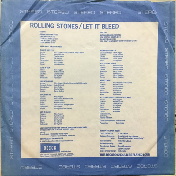 Rolling Stones - Let It Bleed - Used Vinyl Record image 3