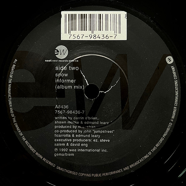 Snow - Informer - Used Vinyl Record 7" image 2