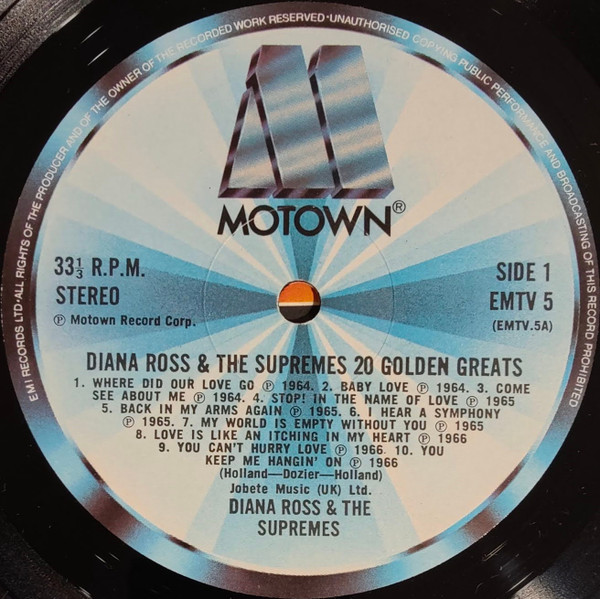 Supremes - 20 Golden Greats - Used Vinyl Record image 3