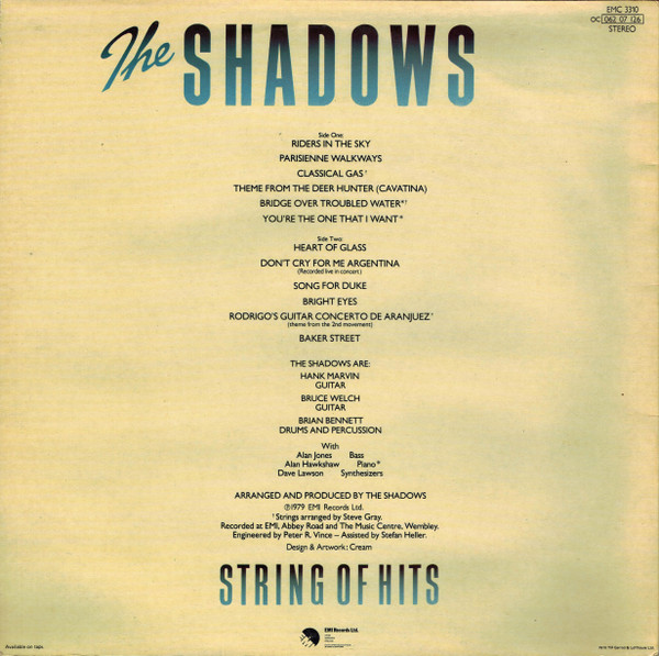 Shadows - String Of Hits - Used Vinyl Record image 2