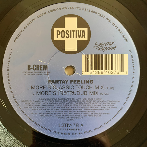 B-Crew - Partay Feeling - Used Vinyl Record 12" image 3