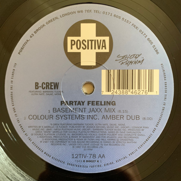 B-Crew - Partay Feeling - Used Vinyl Record 12" image 4