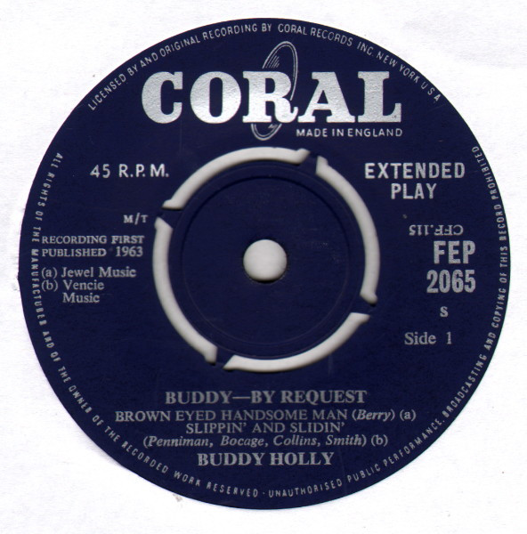 Buddy Holly - Buddy - By Request - Used Vinyl Record 7" image 3