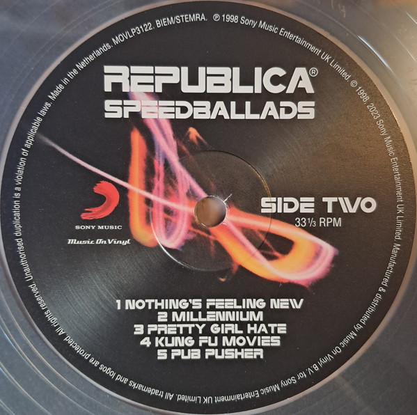 Republica - Speed Ballads - Vinyl Record lp image 4