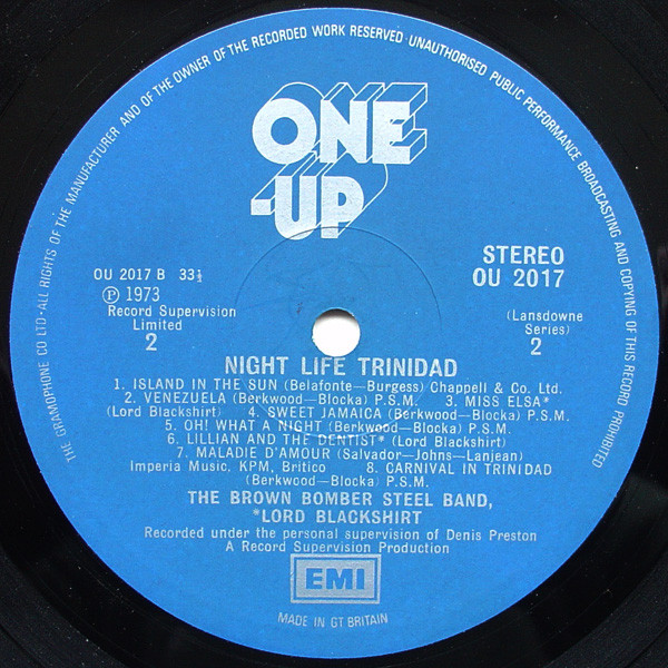 Brown Bomber Steel B - Night Life Trinidad - Used Vinyl Record image 3