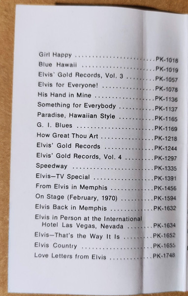 Elvis Presley - Elvis' Gold Records - Used cass image 6