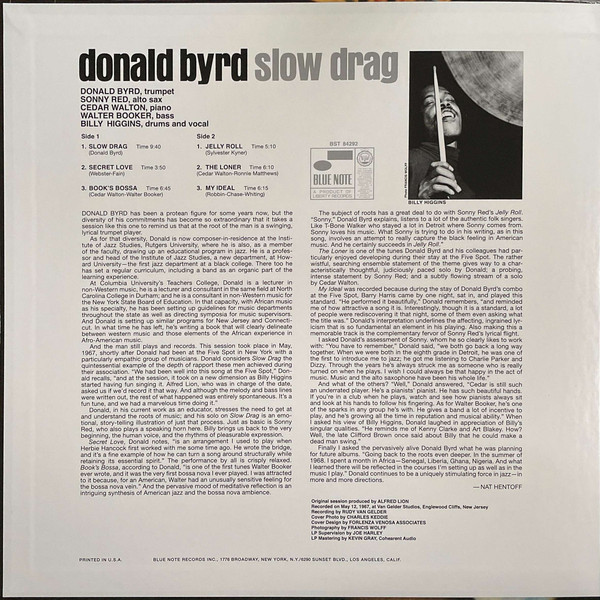 Donald Byrd - Slow Drag - Vinyl Record lp image 2