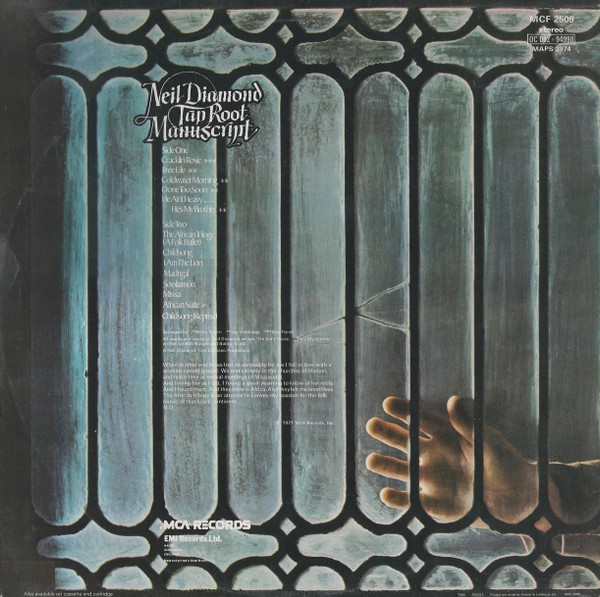 Neil Diamond - Tap Root Manuscript - Used Vinyl Record image 2
